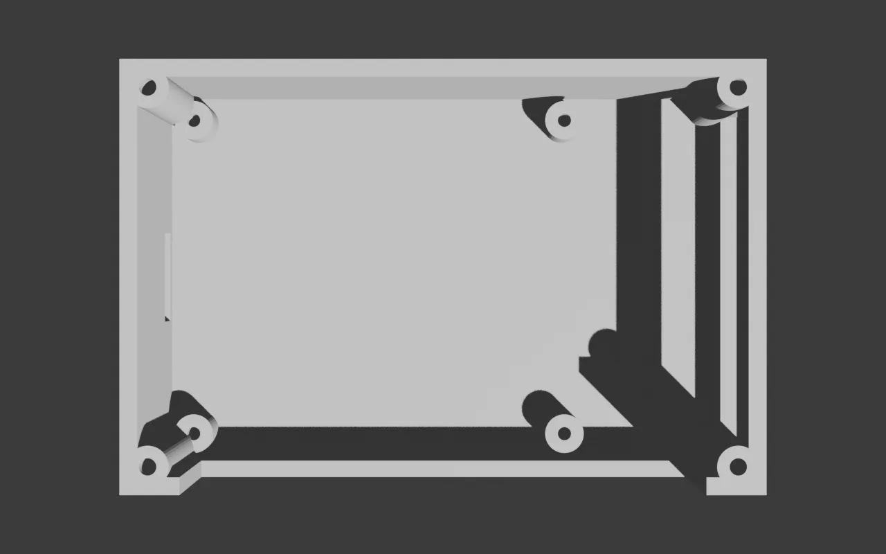 Pi 4B body, top view