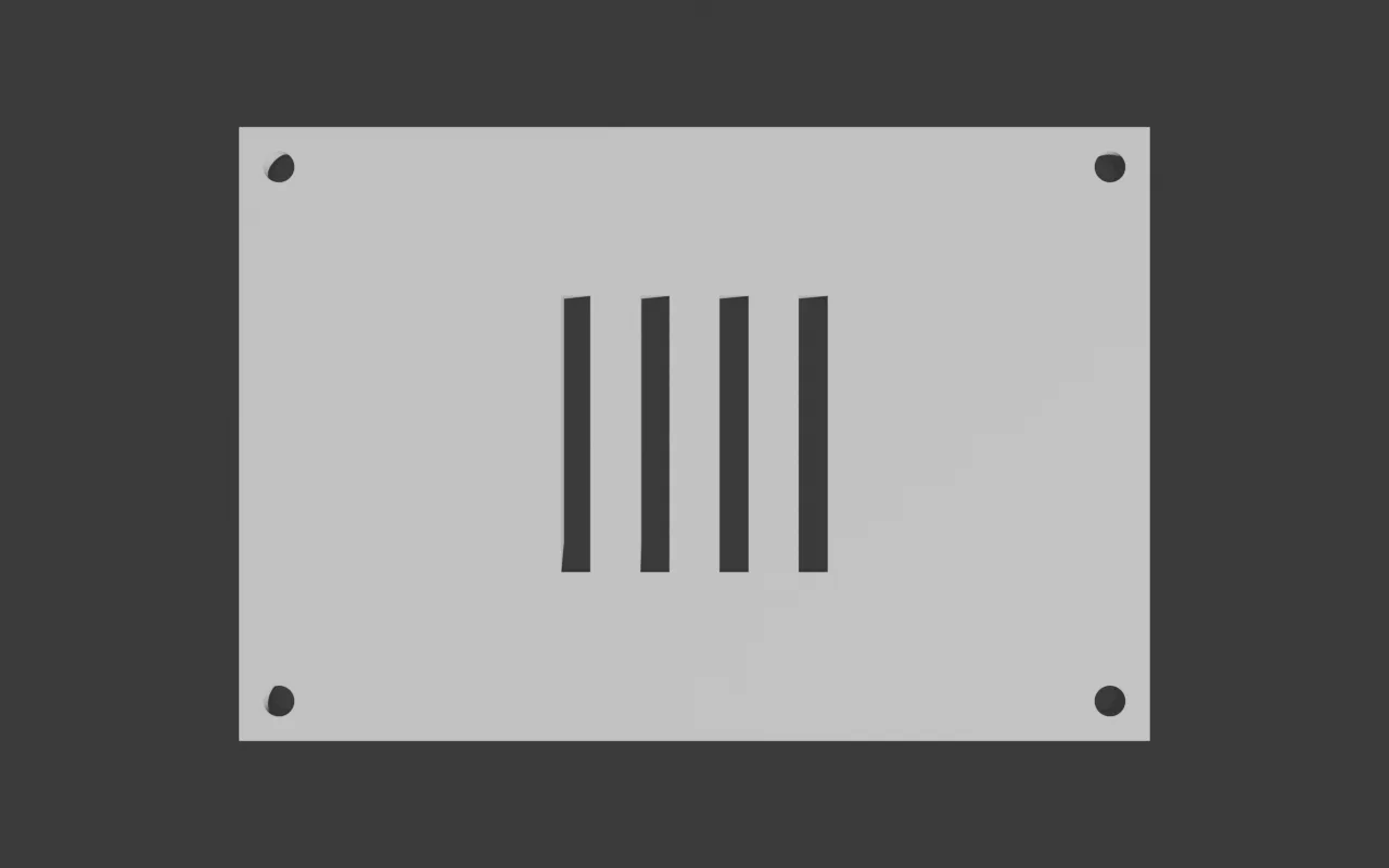 Pi 4B lid, top view