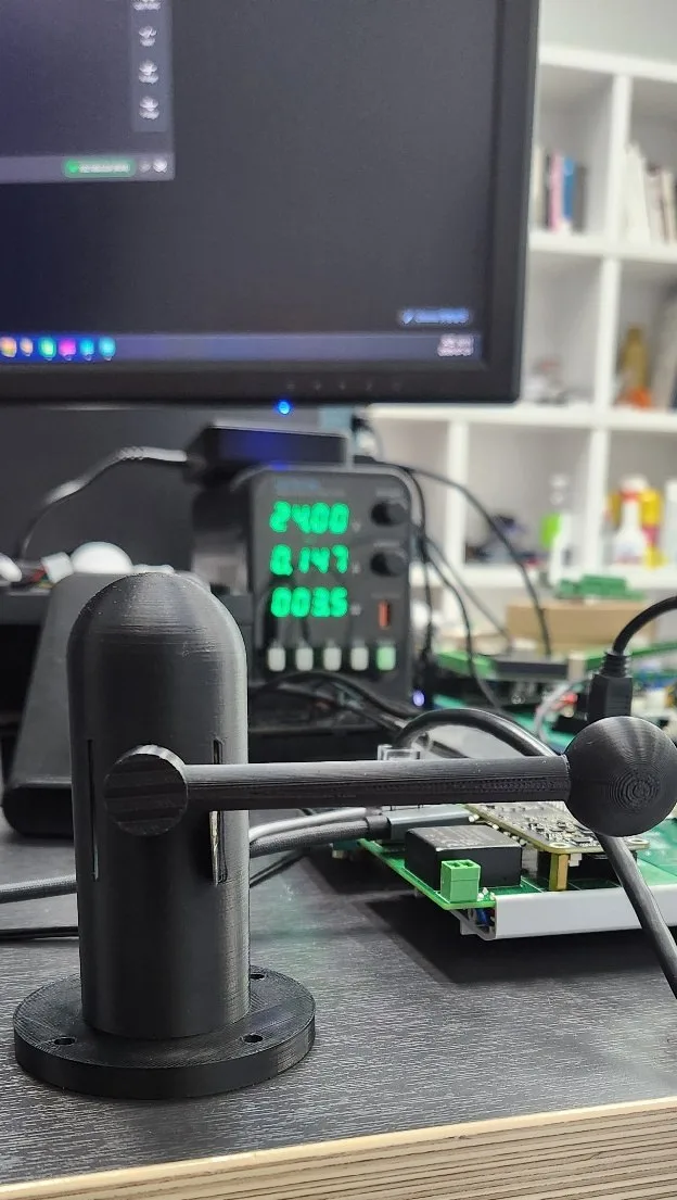 3D-printed ball lever and pillar - assembled