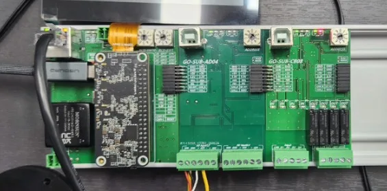The cabinet controller - expansion boards clip in alongside the main board