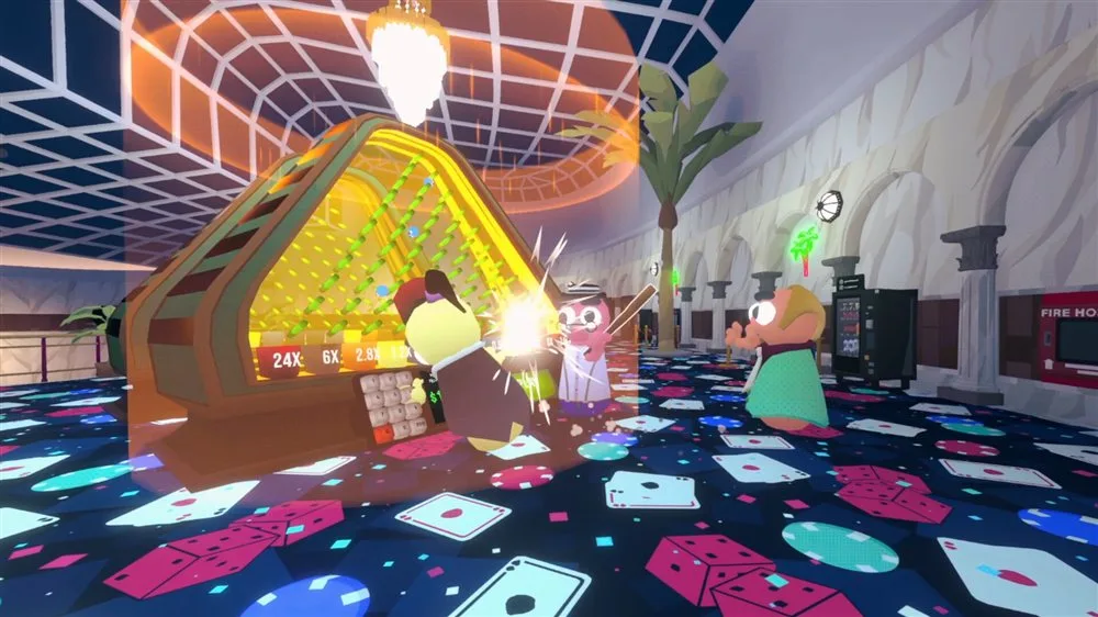 The source game Gamble With Your Friends - cards, chips, and dice strewn across a casino mess