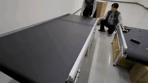 Curved conveyor operation test