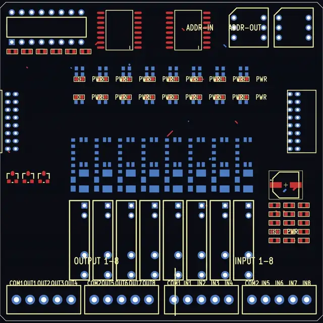 PCB auto-routing animation