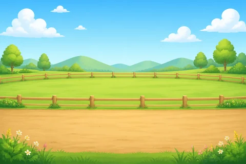 애니메이션 배경으로 사용한 480×320 승마장 이미지